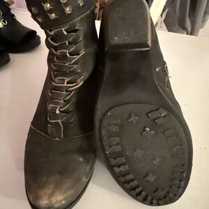 Harley-Davidson Black Studded Heeled Boots